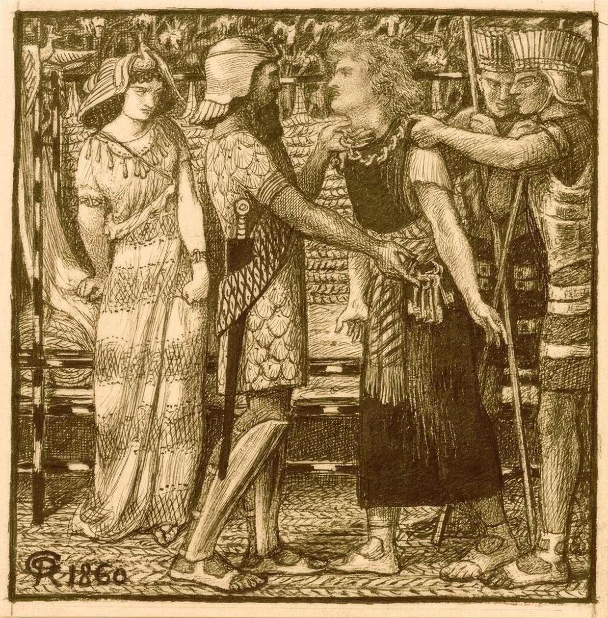 Josef anklaget før Potifar av Dante Gabriel Charles Rossetti