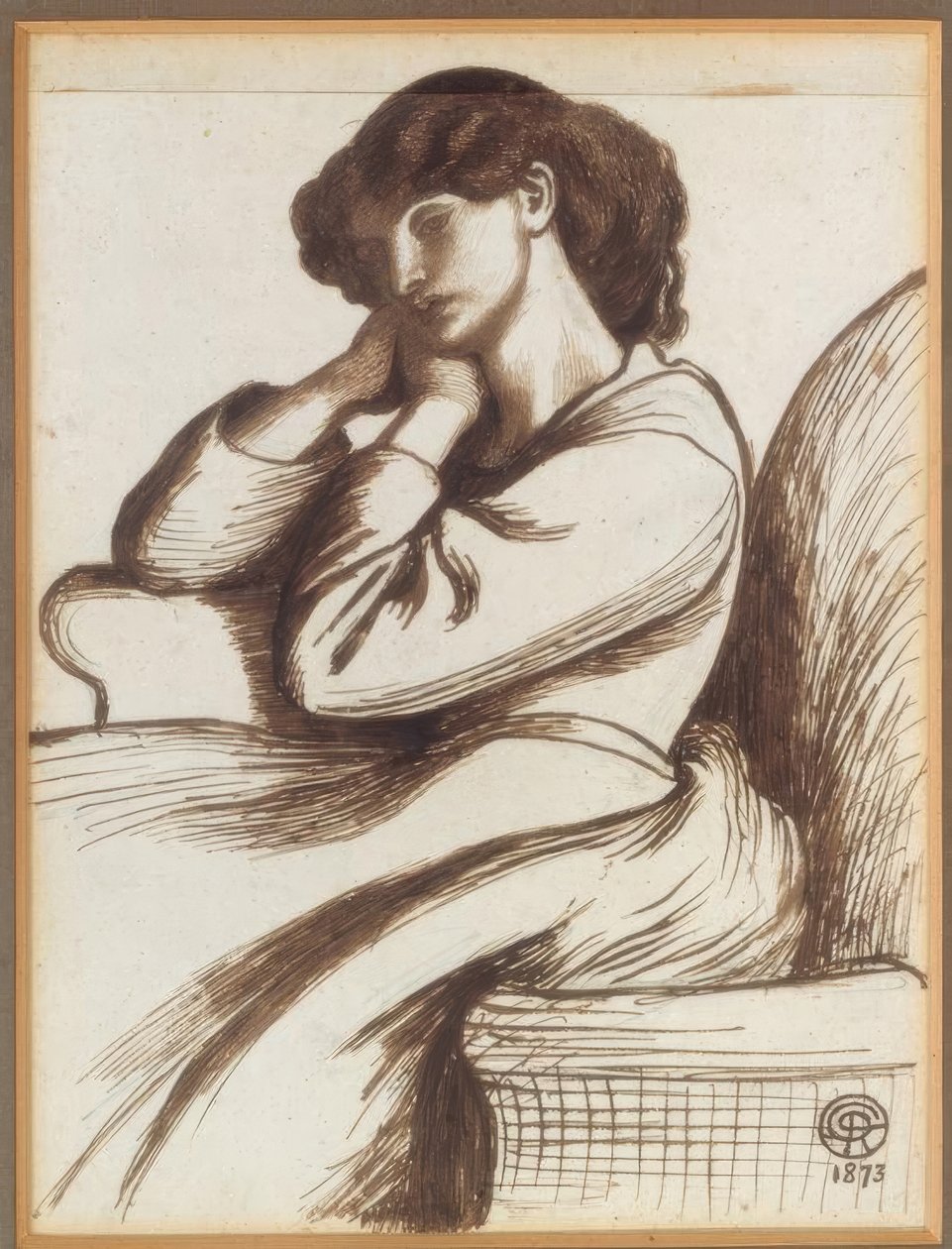 Fru William Morris av Dante Gabriel Charles Rossetti
