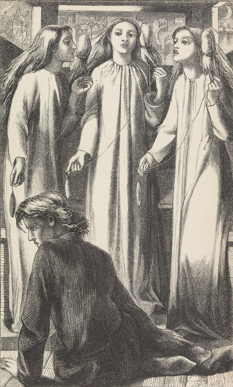 Musikkmesteren, 1855. av Dante Gabriel Rossetti