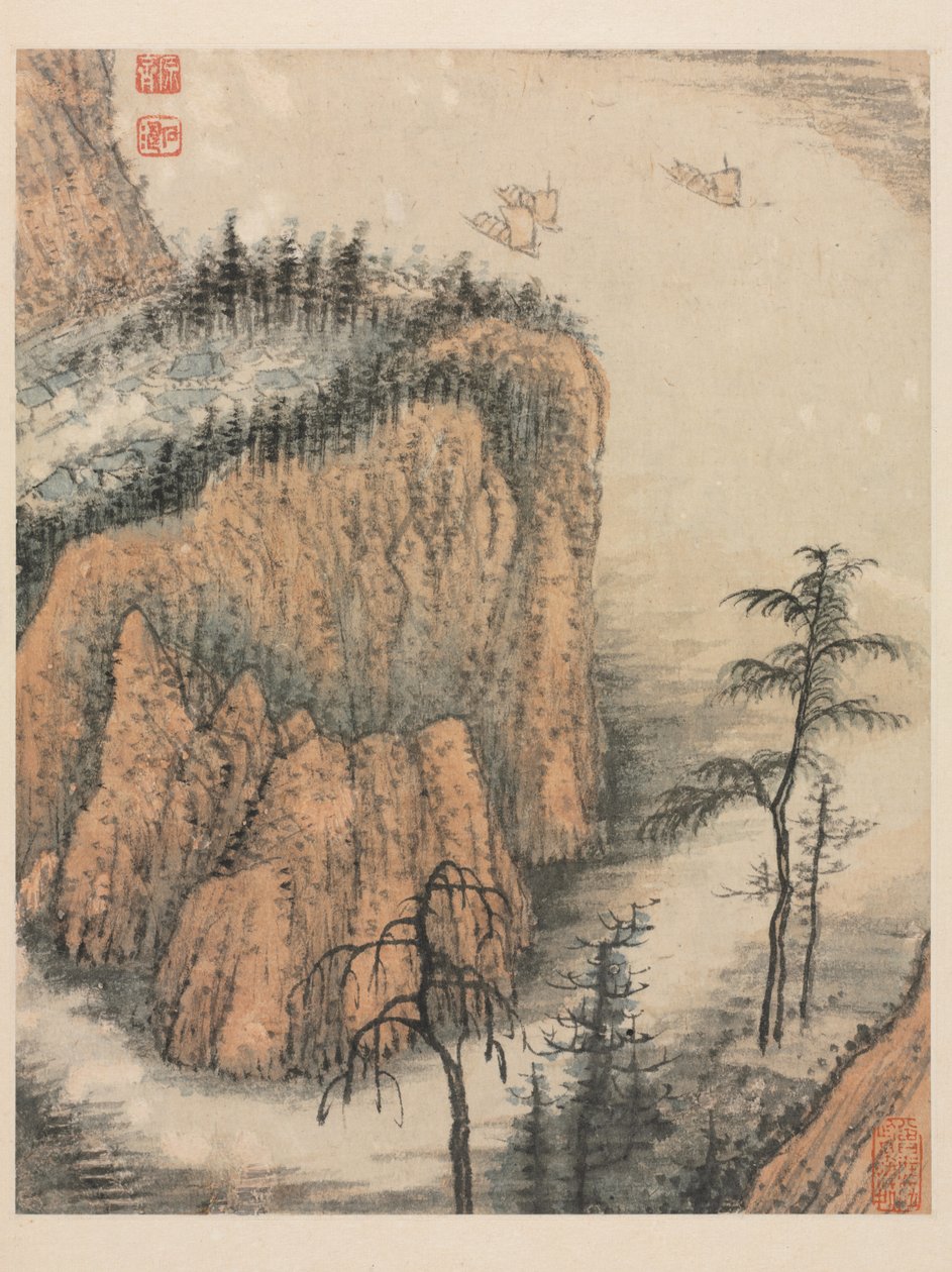 Minner om Qinhuai-elven, Qing-dynastiet av Daoji Shitao