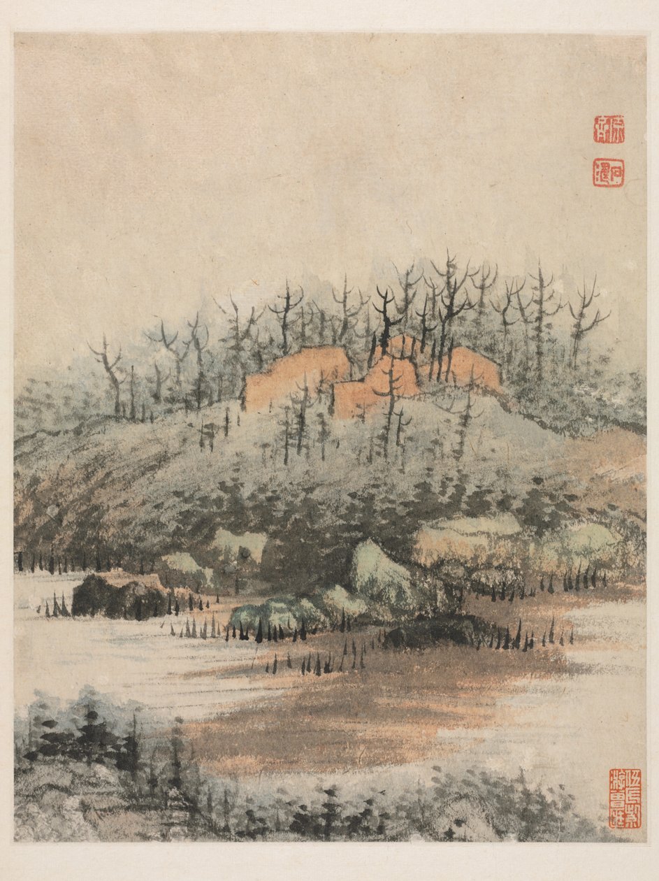 Minner om Qinhuai-elven, Qing-dynastiet av Daoji Shitao