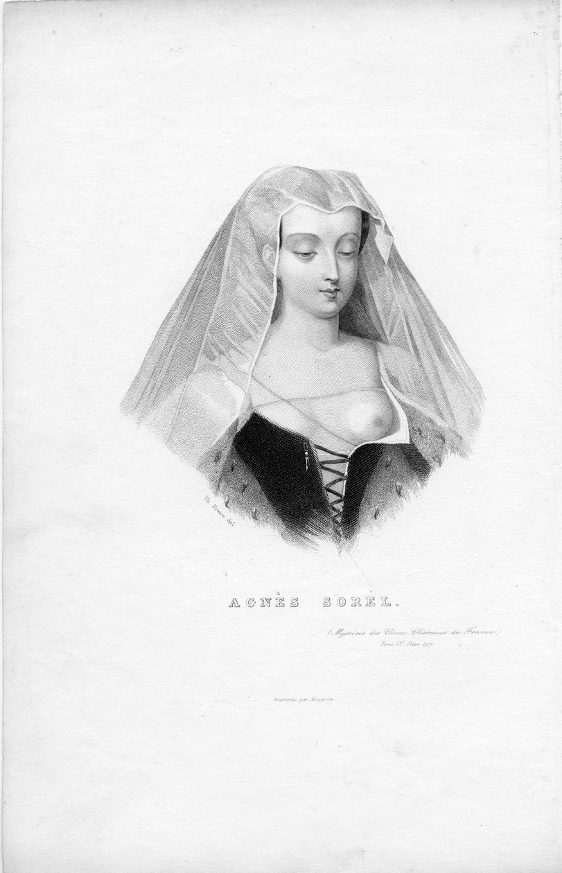 Gravert portrett av D’après Théodore Frère