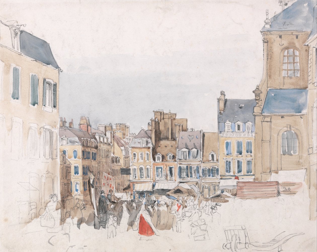En fransk markedsplass av David Cox