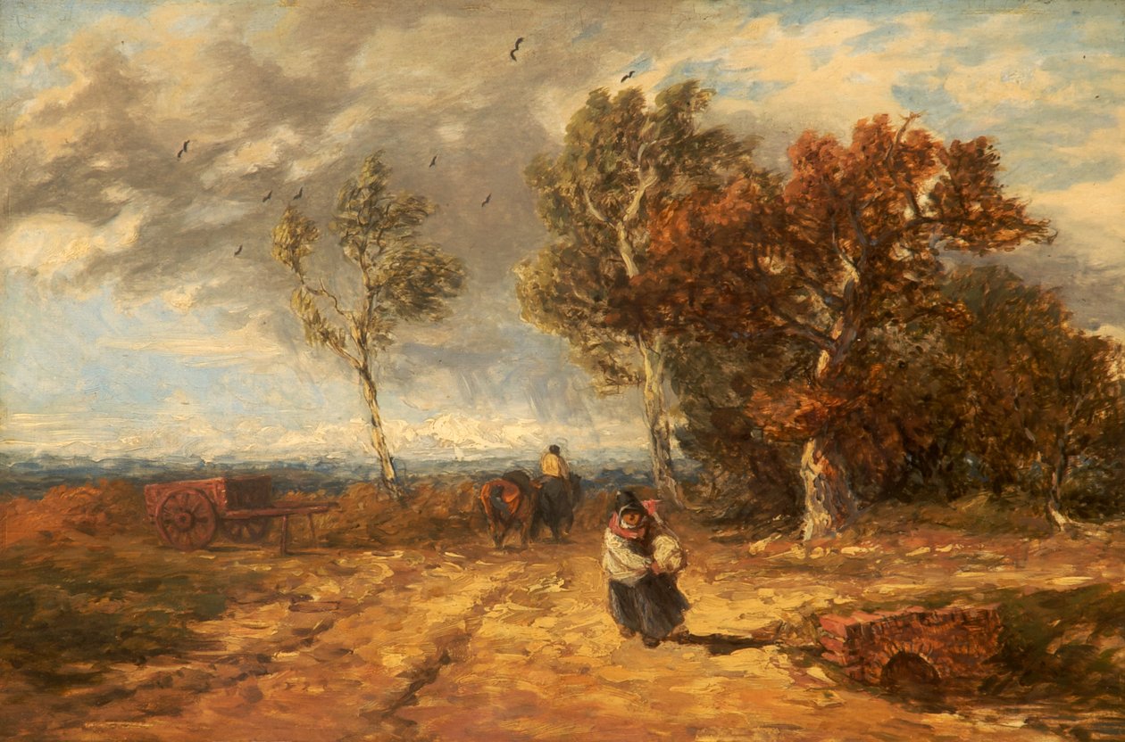 A Road by a Common: Windy Day, ca. 1840-59 av David Cox