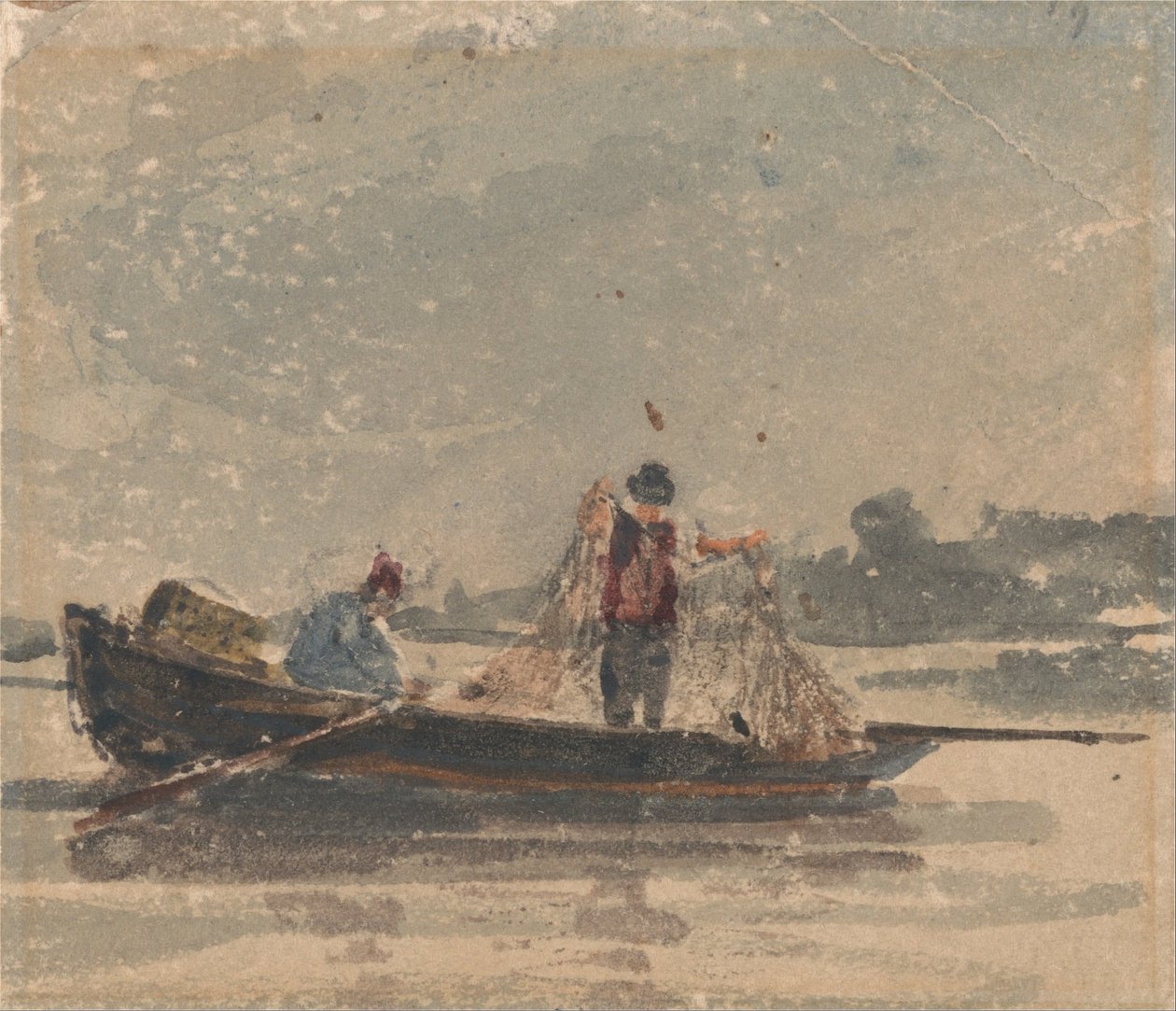 Fiskere tegner et nett av David Cox
