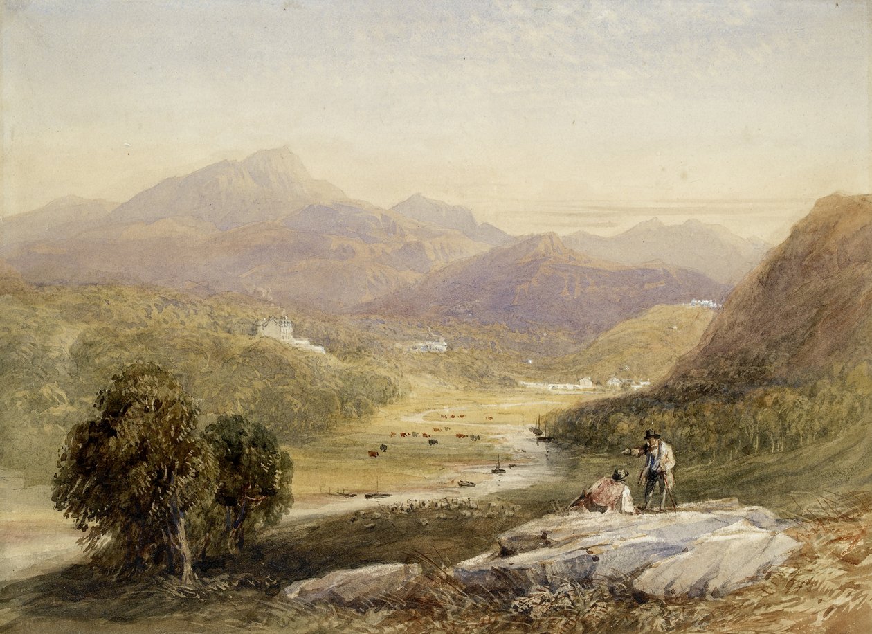 The Vale of Ffestiniog, Merionethshire (akvarell på papir) av David Cox