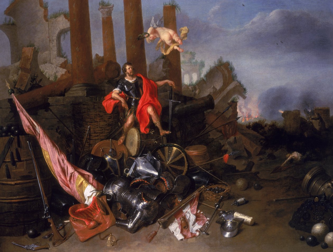 En allegori om krig med Vincenzo Gonzaga I (d.1612) av David III Ryckaert