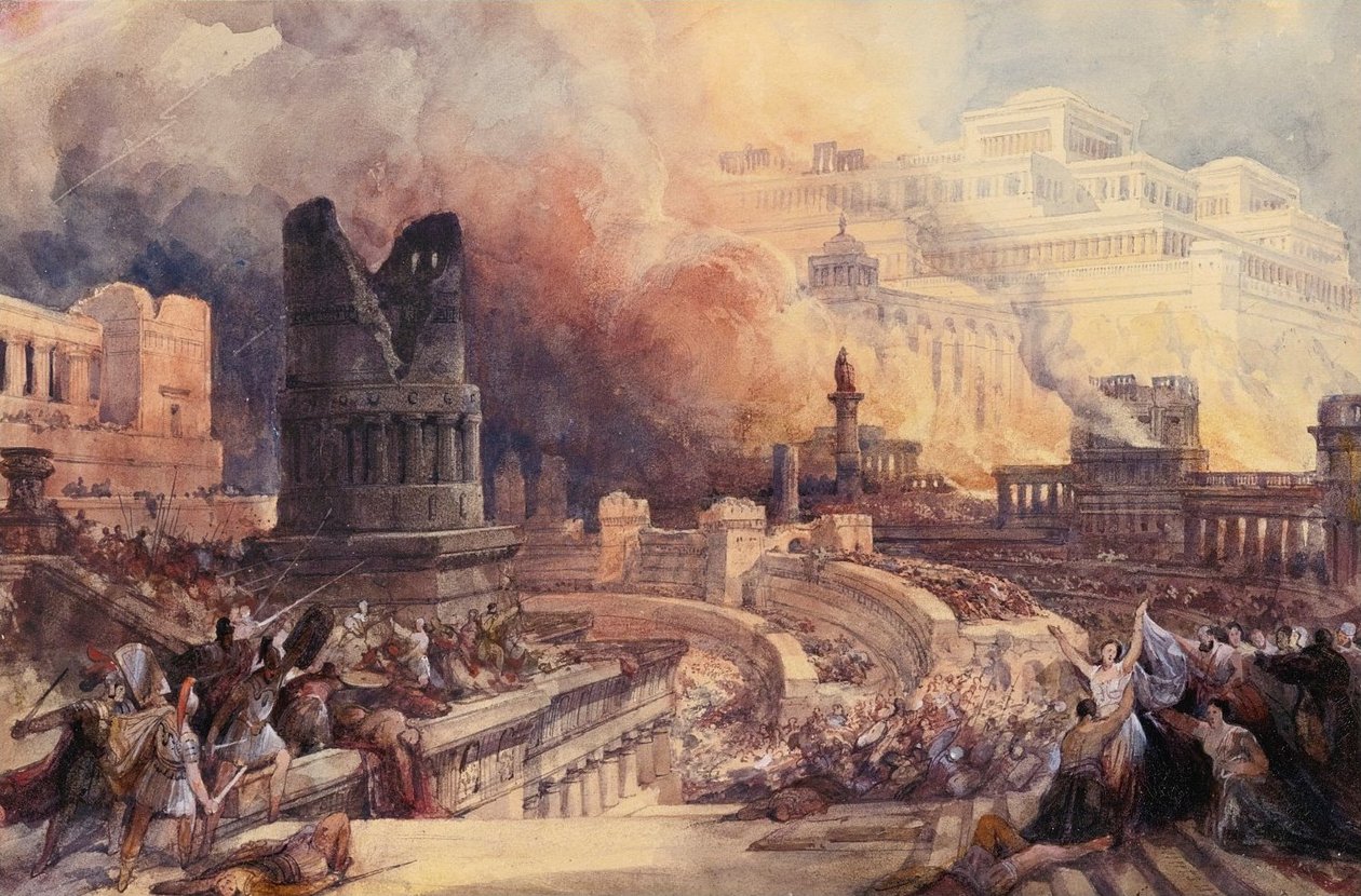 Ødeleggelsen av en by av David Roberts