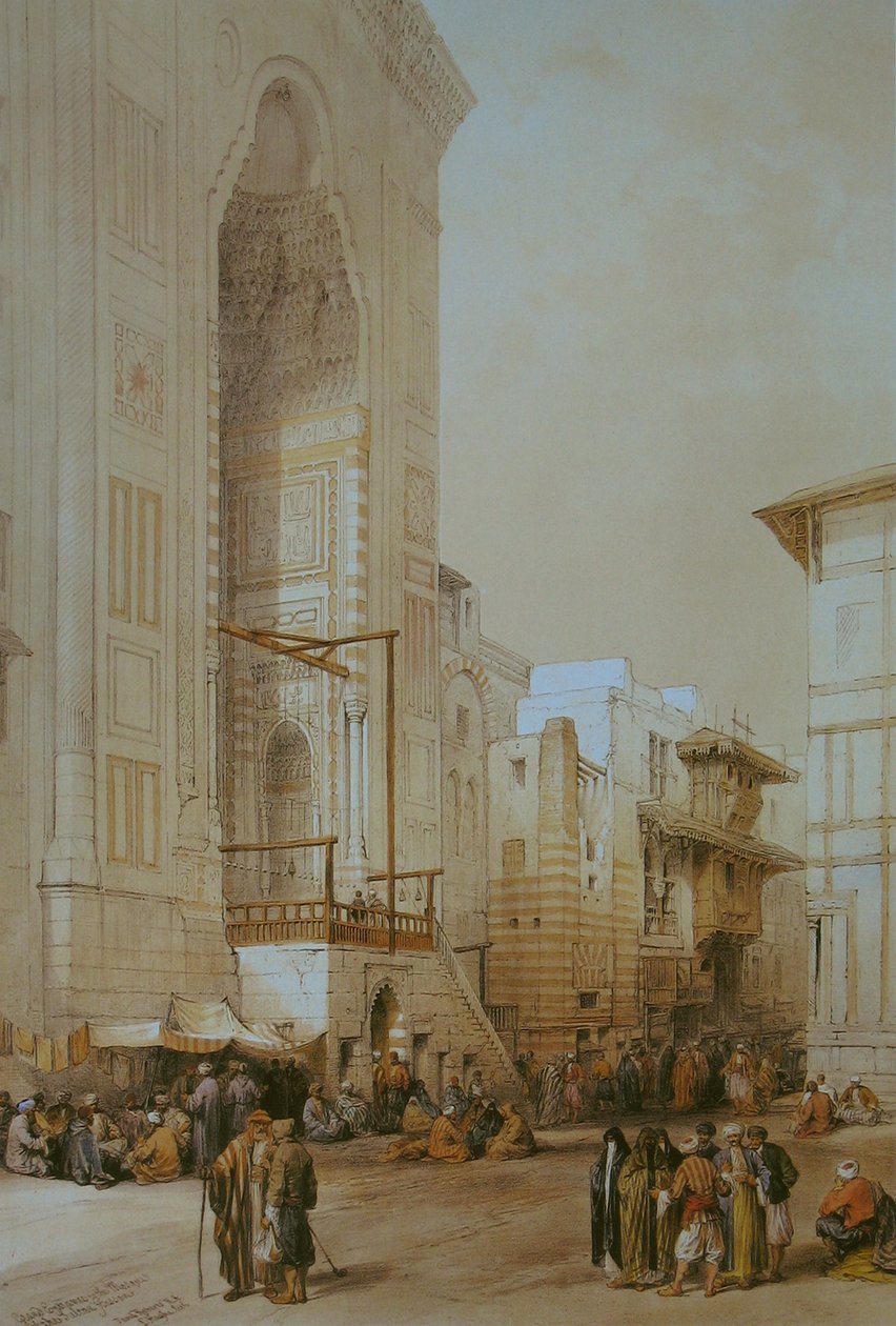 Stor inngang til moskeen til Sultan Hassan av David Roberts