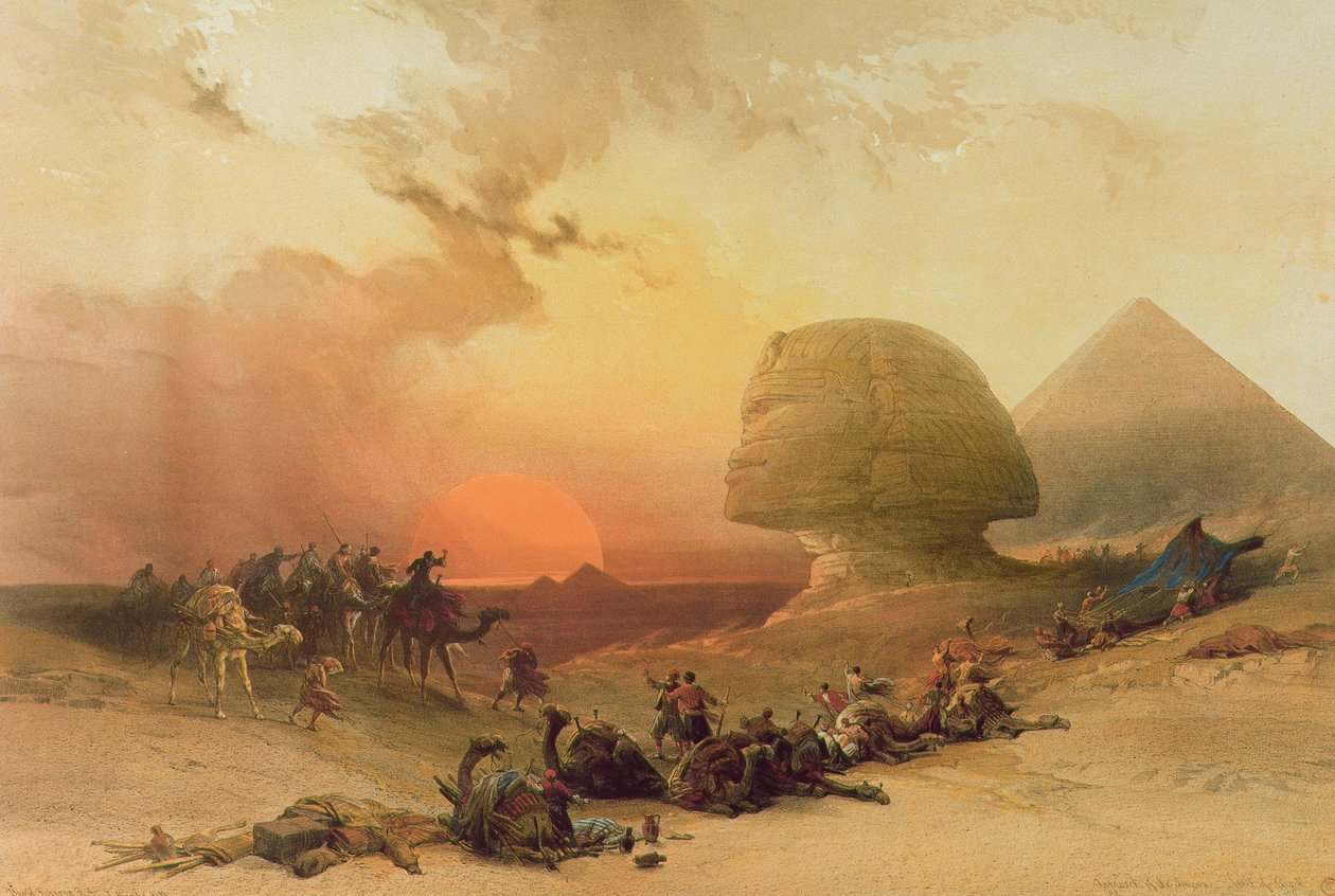 Sfinxen i Giza av David Roberts
