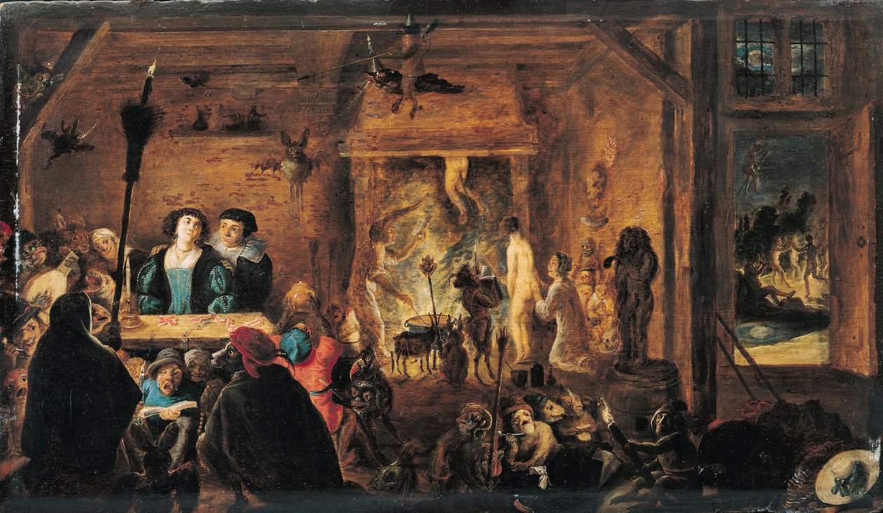 En scene av trolldom, 1633 av David Teniers the Younger