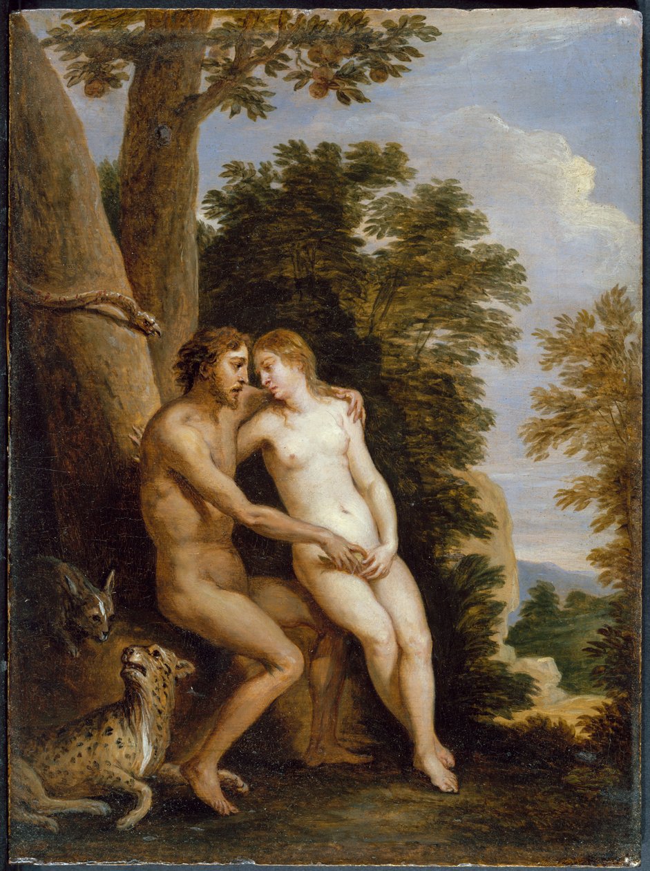 Adam og Eva av David Teniers the Younger