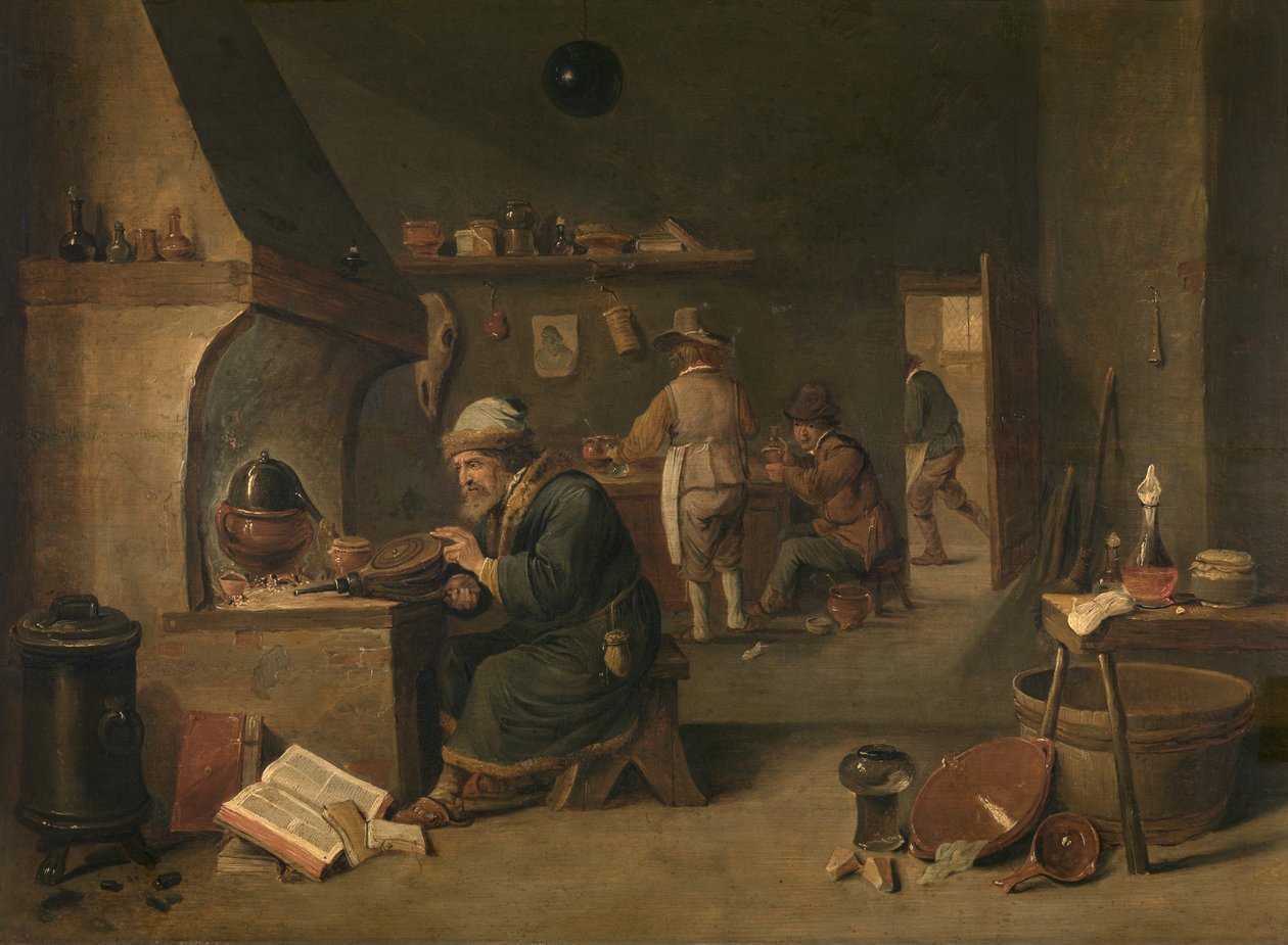 Alkymist av David Teniers the Younger