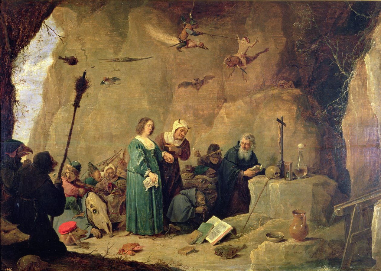 The Temptation of St. Anthony, 1820 av David Teniers the Younger