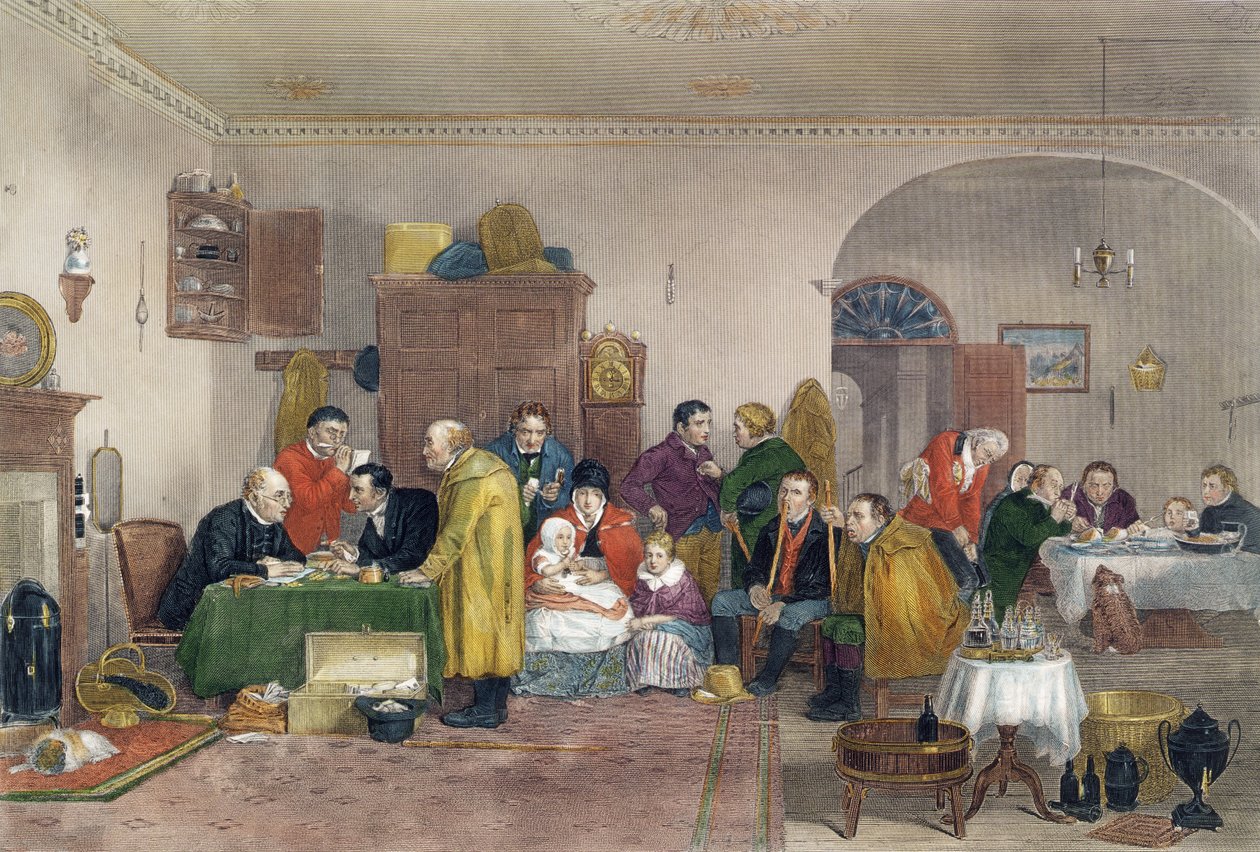 Rent Day, gravert av Abraham Raimbach (1784-1868), utgitt 1817 av David Wilkie
