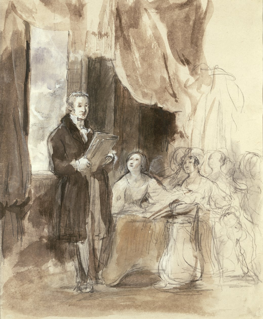 Sir Robert Peel leser for dronning Victoria av David Wilkie