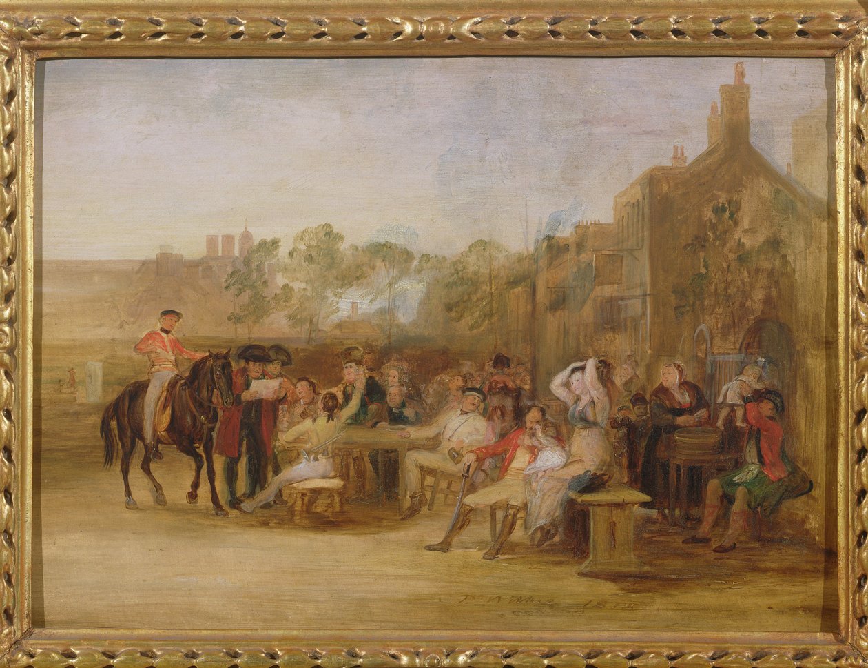Studie for 'Chelsea Pensioners Reading the Waterloo Dispatch', 1822 (se 10331) av David Wilkie