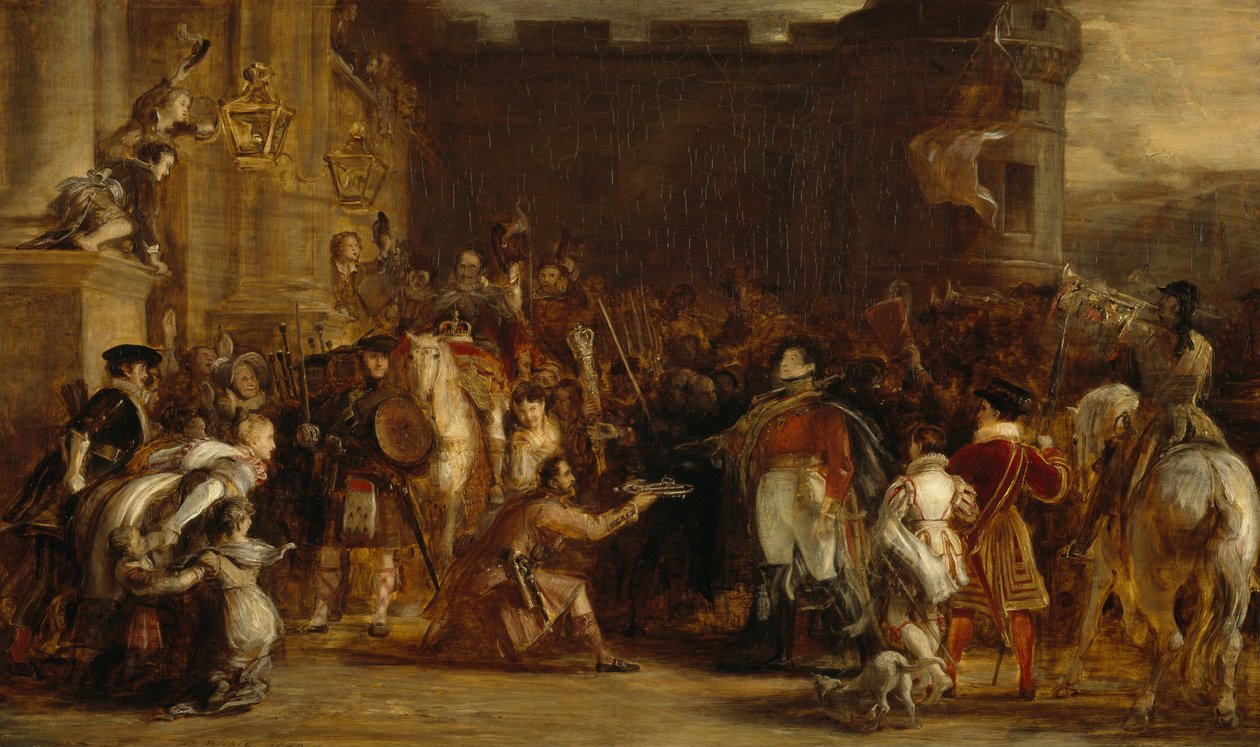 Inngangen til George IV på Palace of Holyroodhouse av David Wilkie