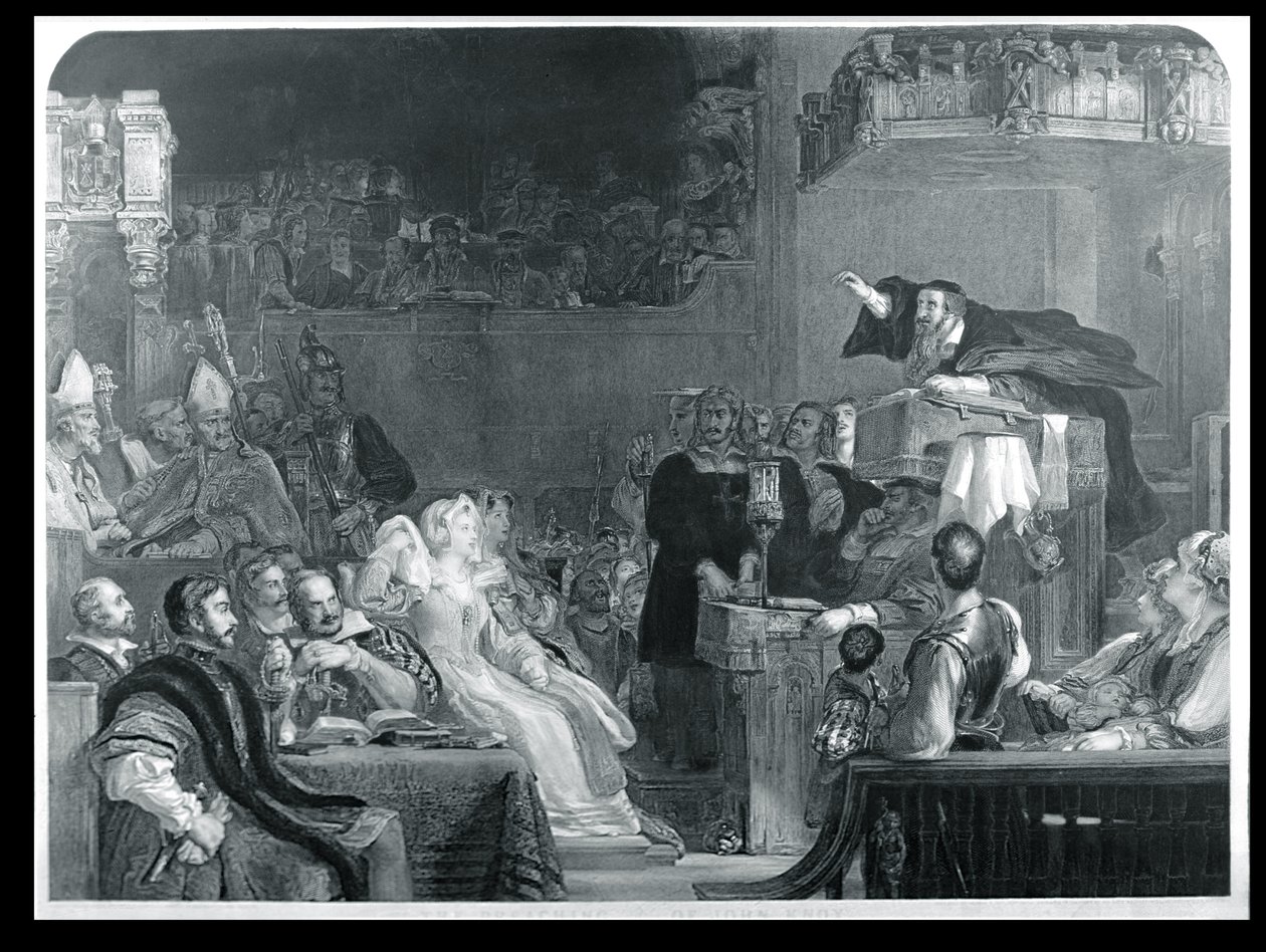 The Preaching of John Knox, ca. 1837 av David Wilkie