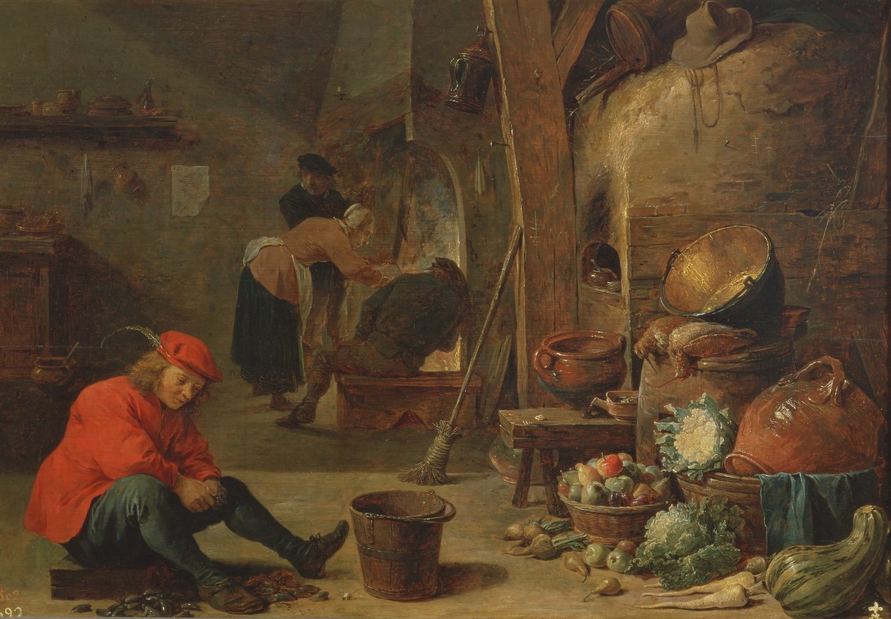 Kjøkkenet av David Teniers the Younger