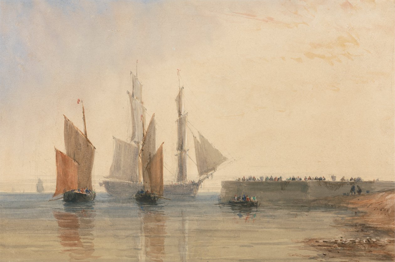 Inngang til Calais havn av David Cox