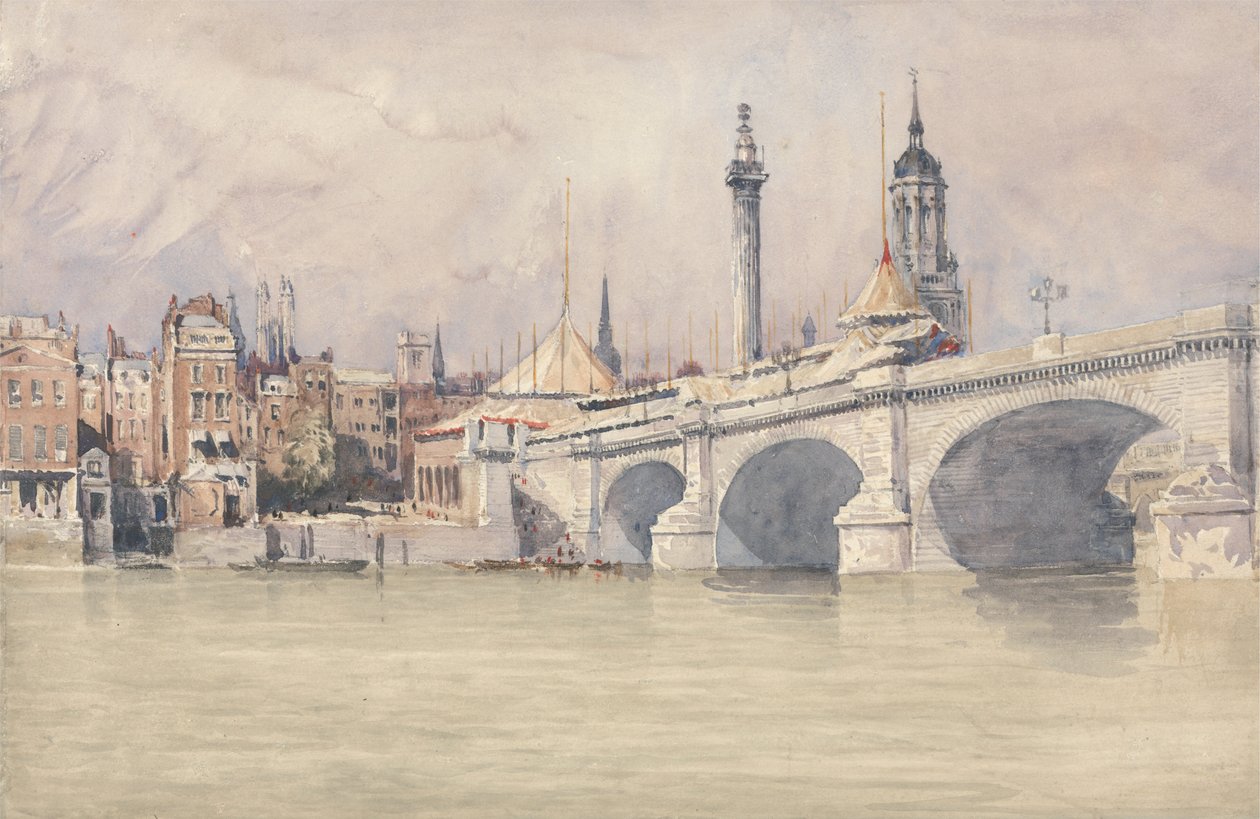 Åpningen av New London Bridge av David Cox