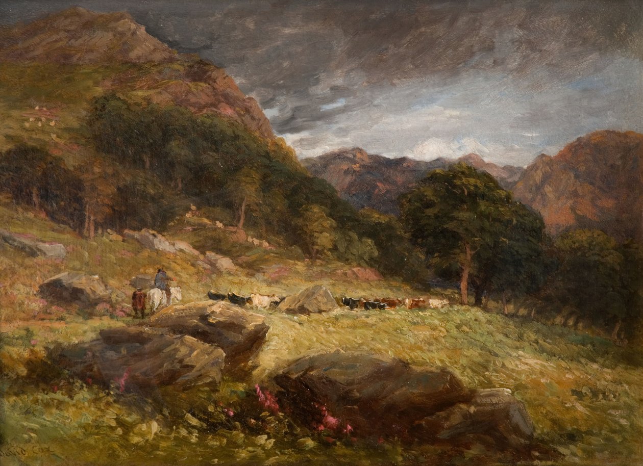 Kjører storfe, 1849. av David Cox the elder