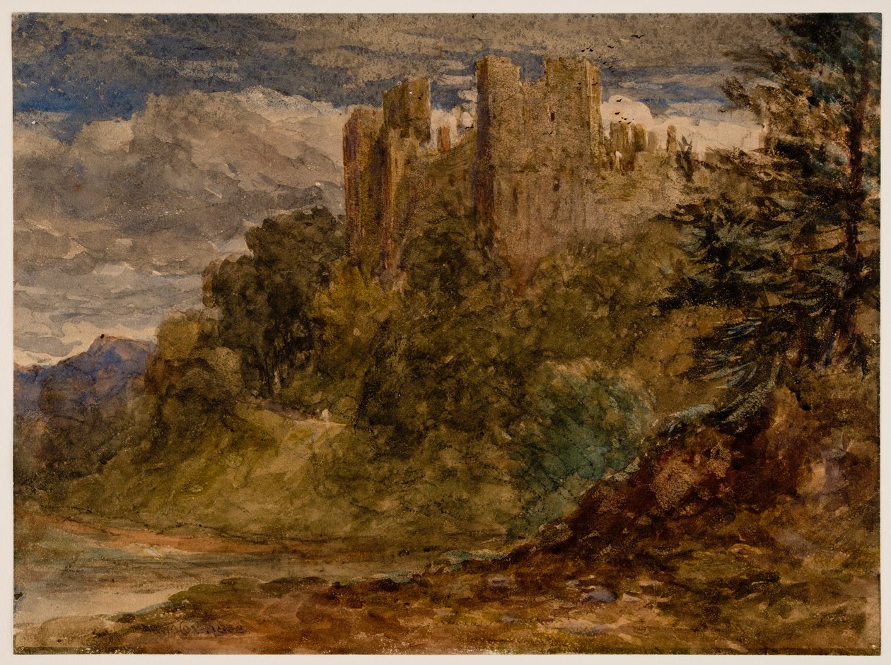 Ludlow Castle, 1800-tallet. av David Cox the elder