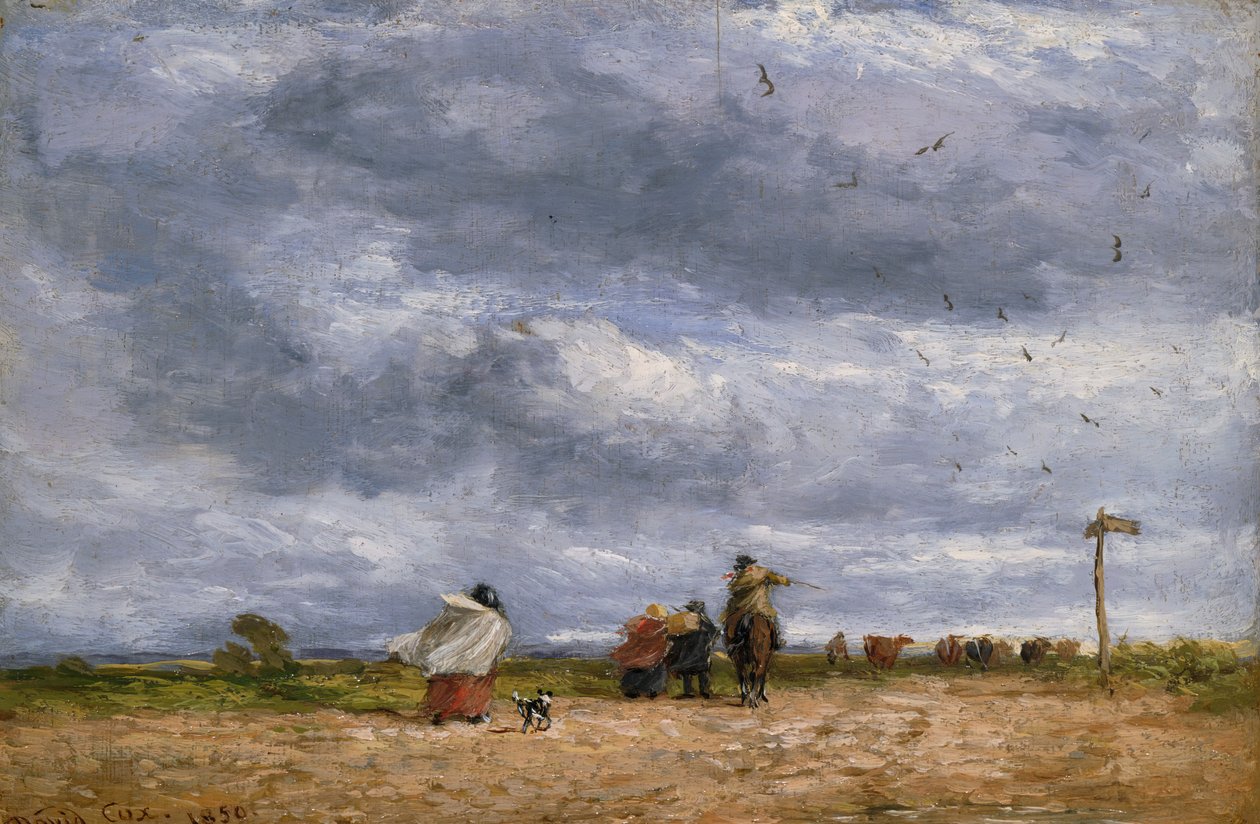 The Cross Roads, 1850. av David Cox the elder