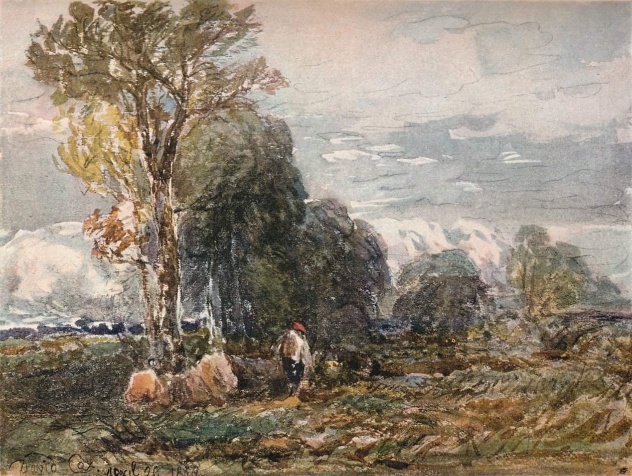 Vedhoggeren, 1858 av David Cox the elder