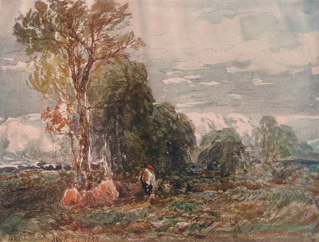 Vedhoggeren, c1800-tallet, 1911 av David Cox the elder