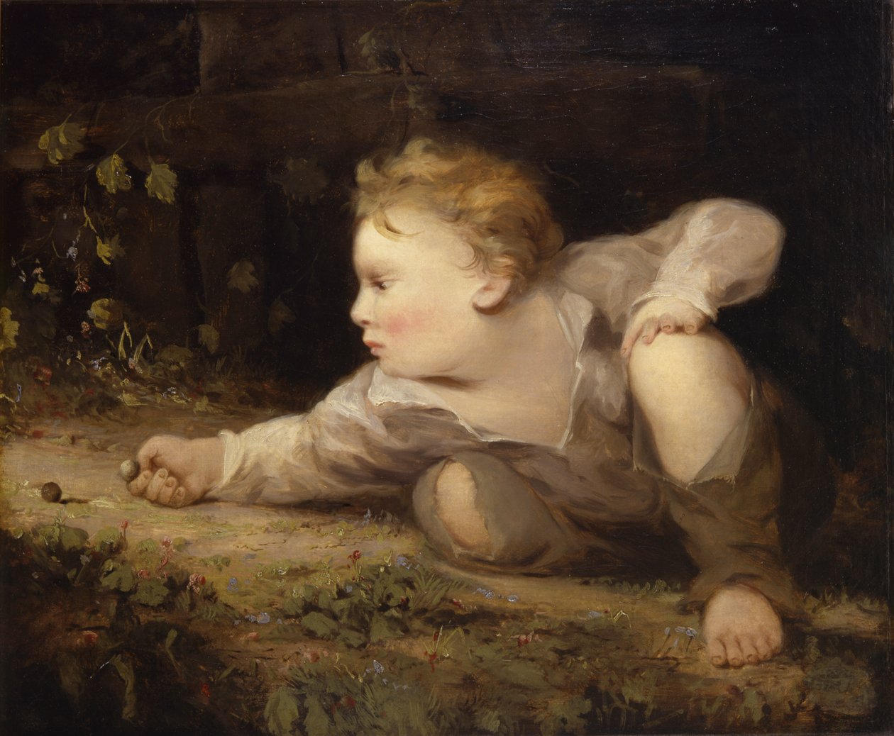 Gutt som spiller klinkekuler, ca. 1858. av David Gilmour Blythe