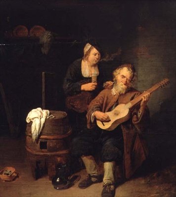 Gitarspilleren av David III Ryckaert