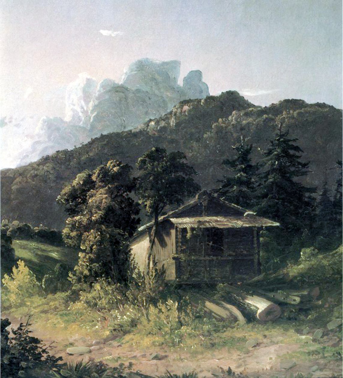 Et hus i Adirondacks, 1851 av David Johnson