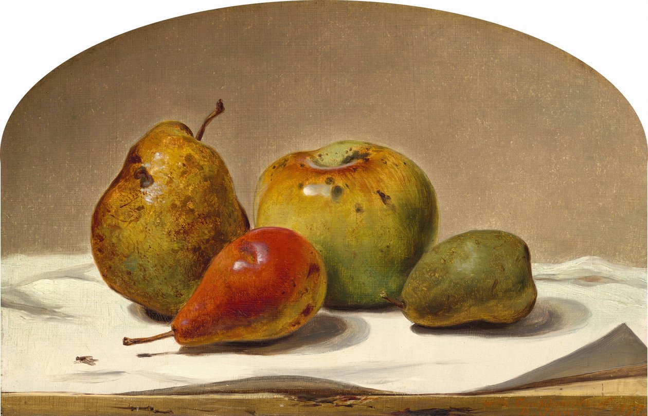 Tre pærer og et eple, 1857. av David Johnson
