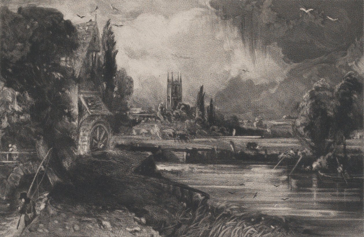 En mølle, 1832. av David Lucas