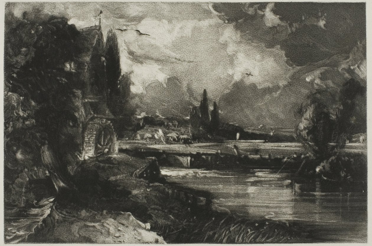 A Mill, fra English Landscape av David Lucas