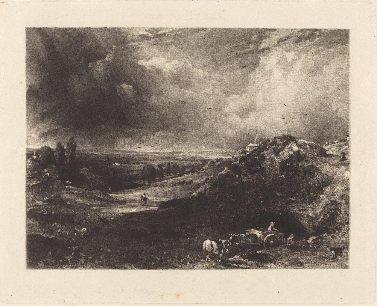 En Heath av David Lucas after John Constable