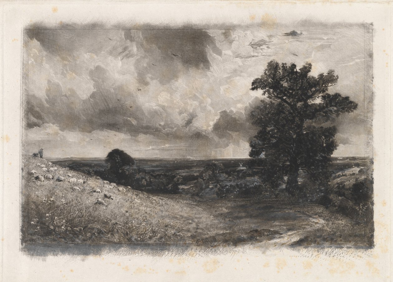 Middagstid av David Lucas after John Constable