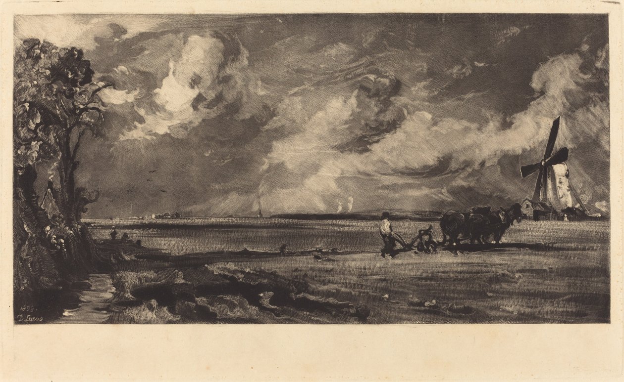 Vår av David Lucas after John Constable