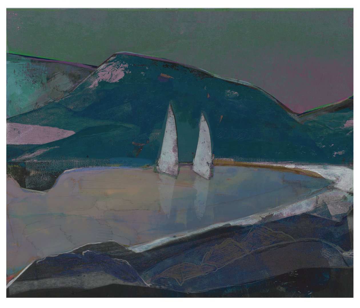 Kilter#39;s Bay, 2023 (blandet media) av David McConochie