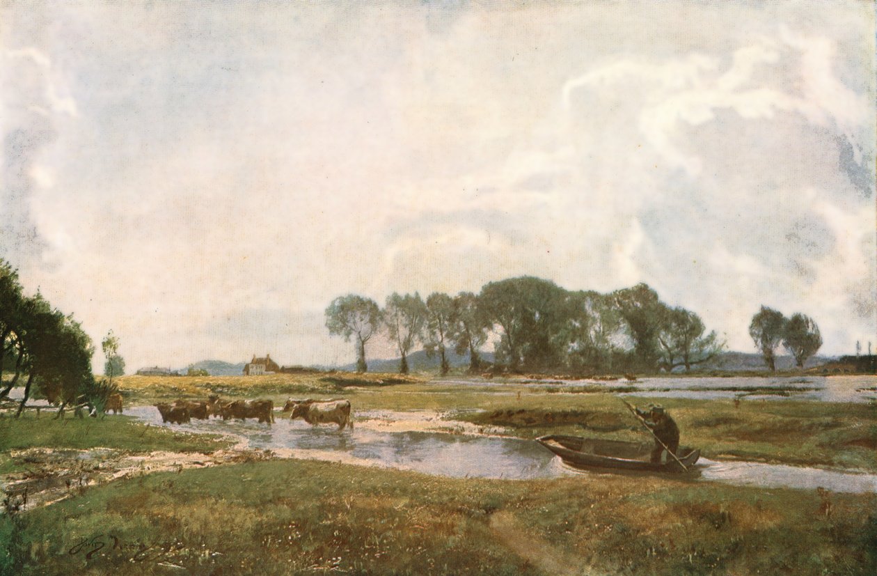 Driving the Cows, Hampshire, 1892, c1930. av David Murray