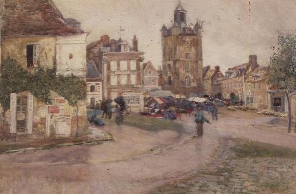 Markedsdag i Genilly, Frankrike av David Murray