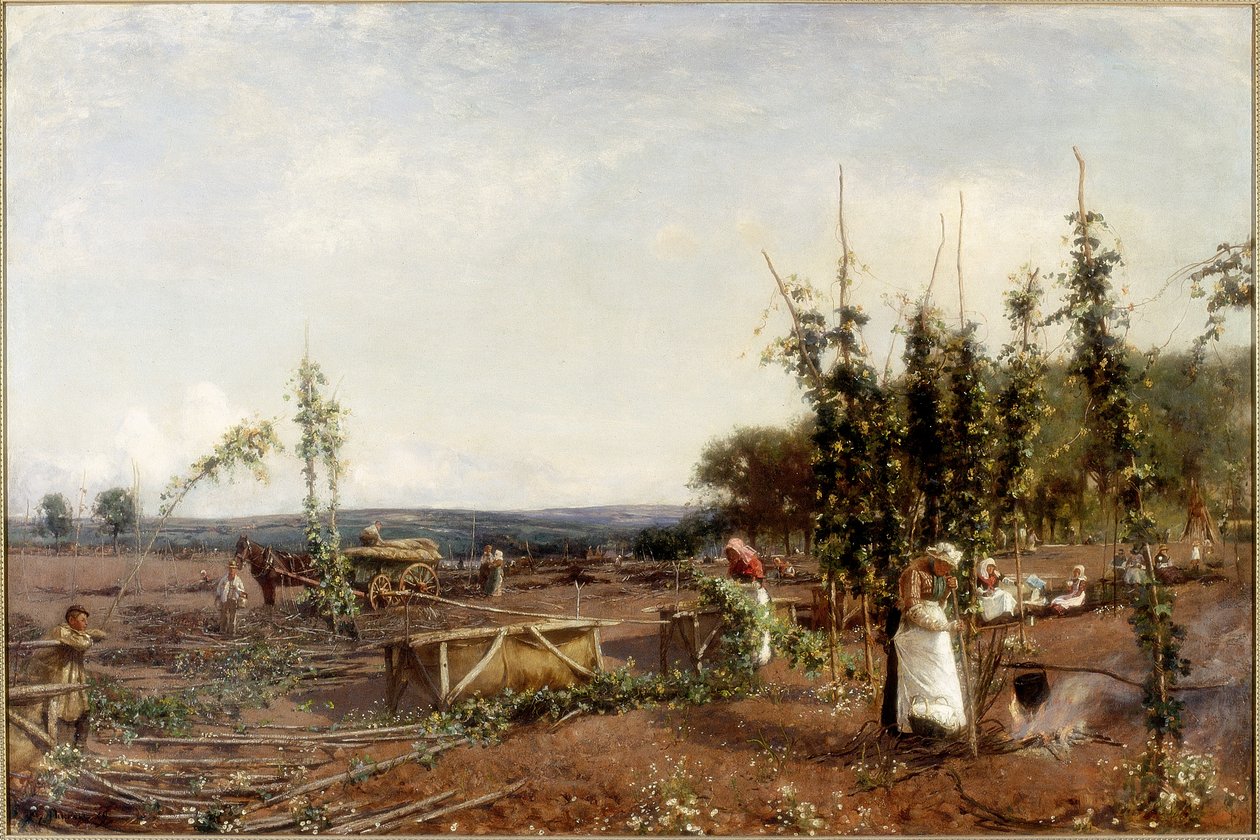 Nooning in the Hop Gardens, 1889 av David Murray