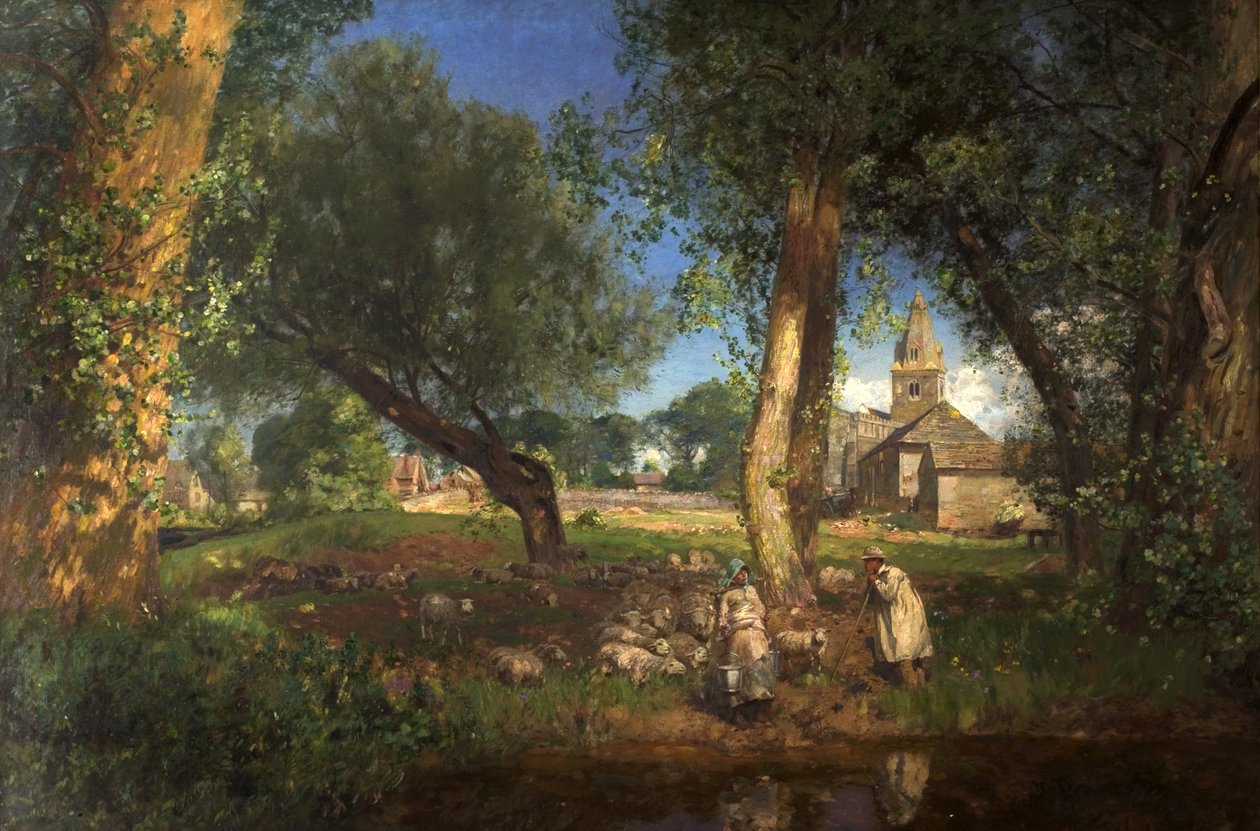 The Tithe Barns, 1905 av David Murray