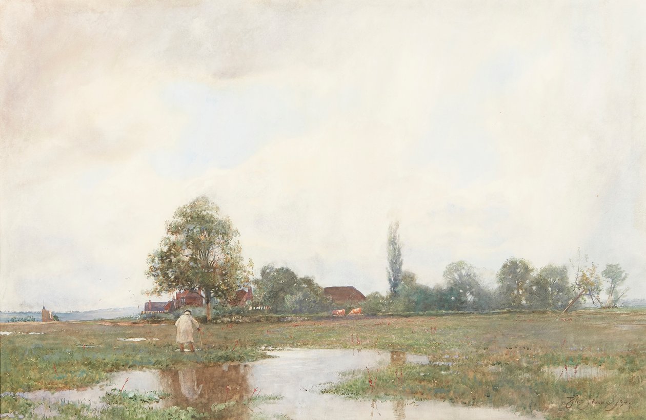 Gjennom vannsengen (akvarell) av David Murray