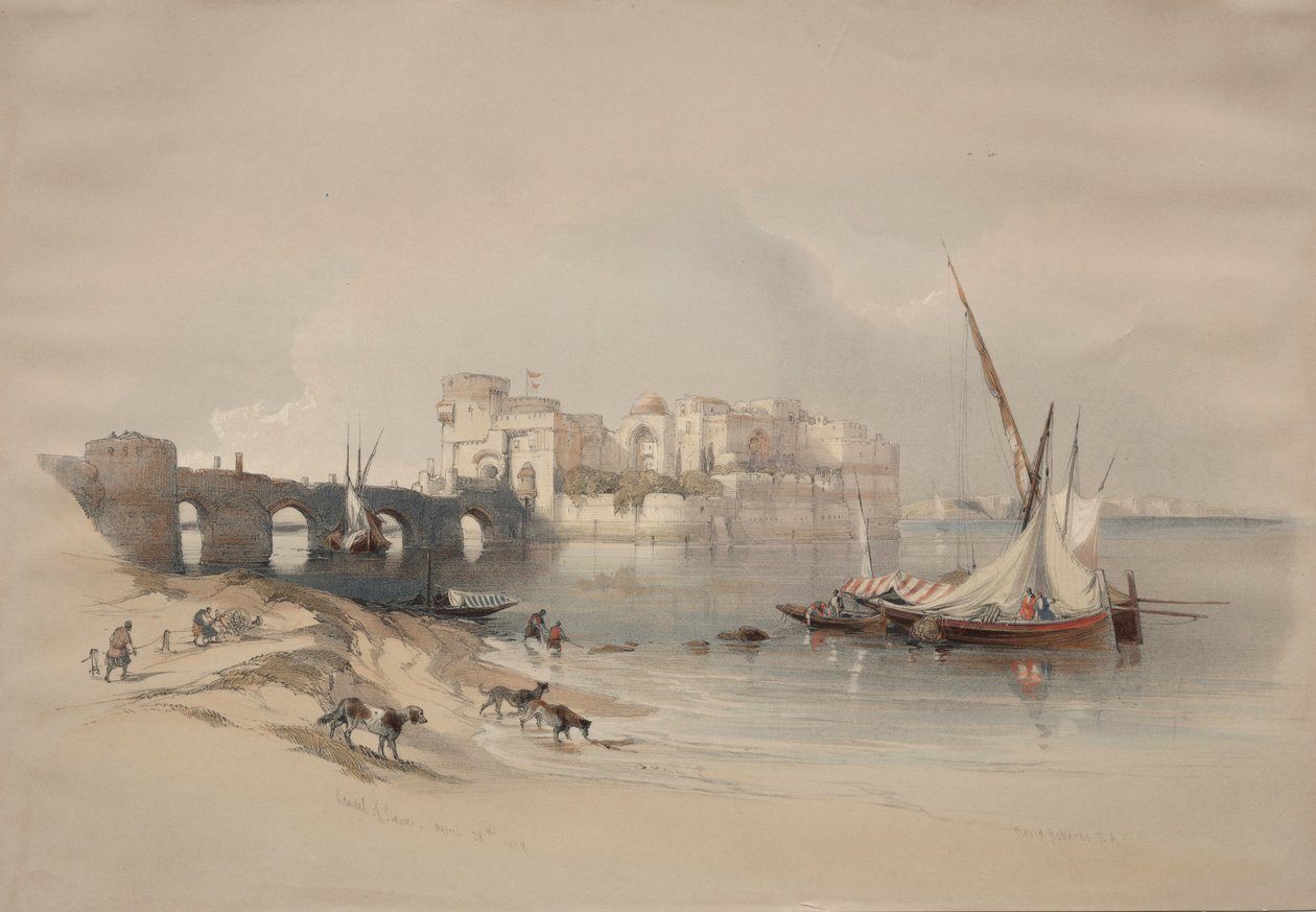 Citadel of Sidon, 1839. av David Roberts
