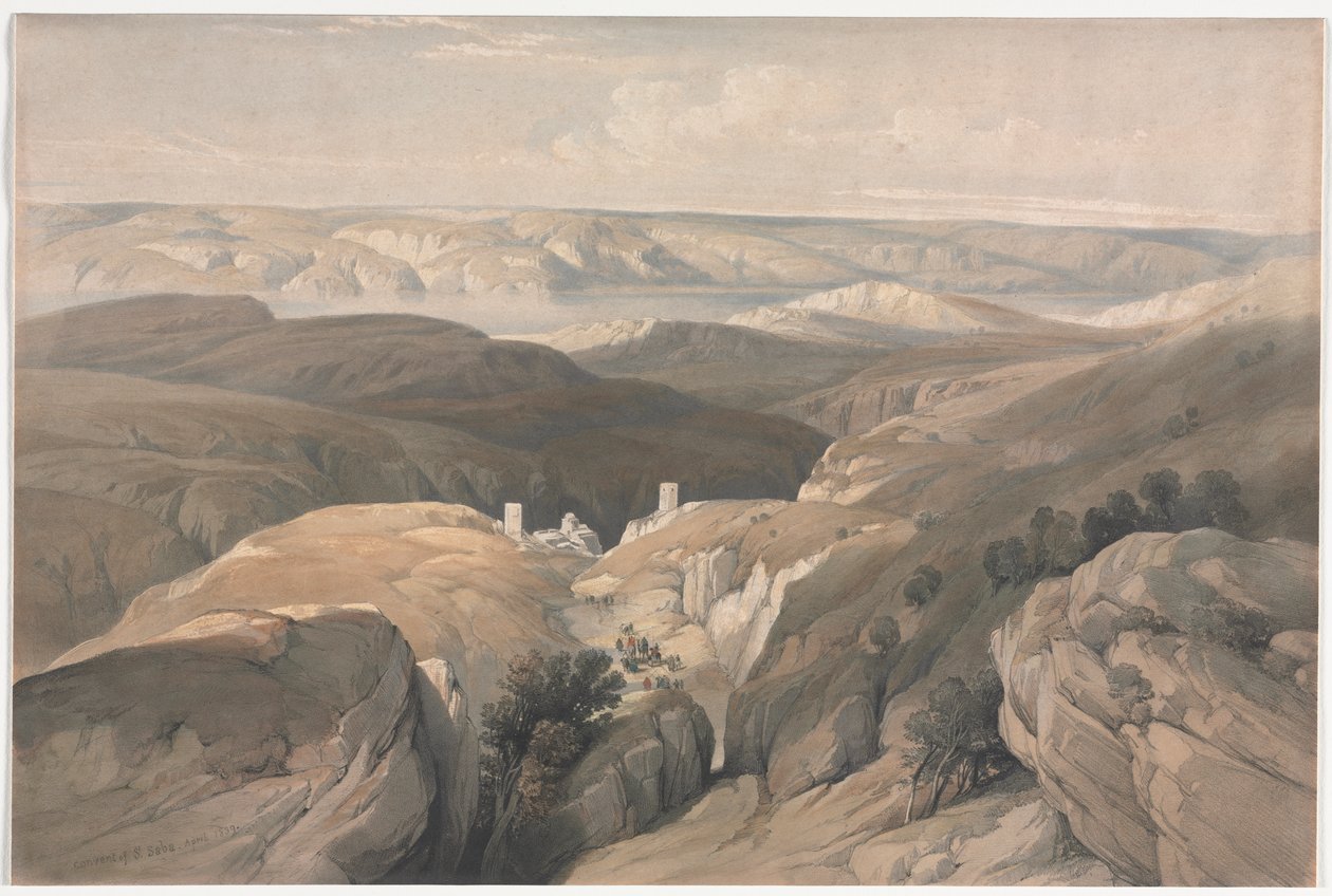 Klosteret St. Saba av David Roberts