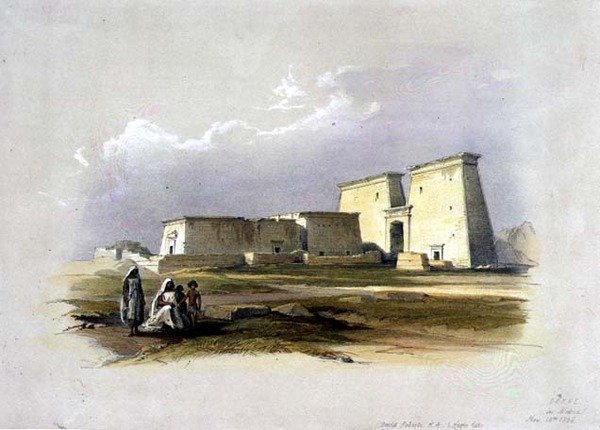 Dakke, fra "Egypt and Nubia", Vol.1 (litho) av David Roberts