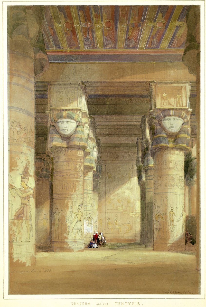 Dendera gamle Tentyris av David Roberts